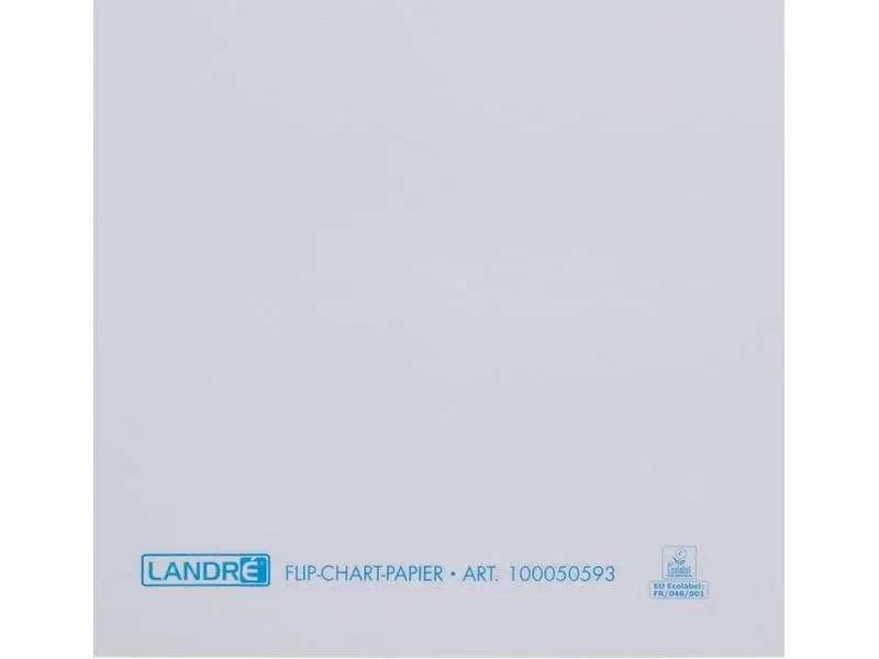Landré Flipchart Block 65 x 98 cm, blanko, Weiss, 5 Stück Landré Flipchart Block 65 x 98 cm, blanko, Weiss, 5 Stück