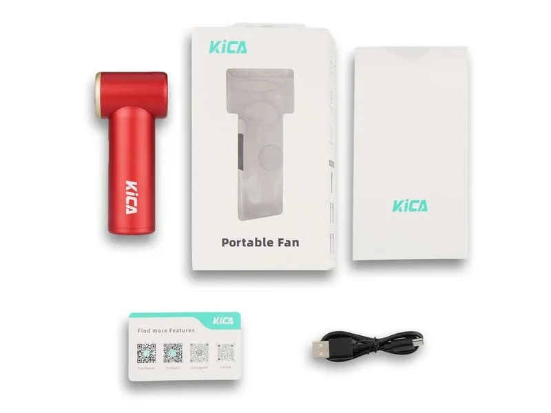 KiCA Jet Fan Mini-Handventilator Rot KiCA Jet Fan Mini-Handventilator Rot