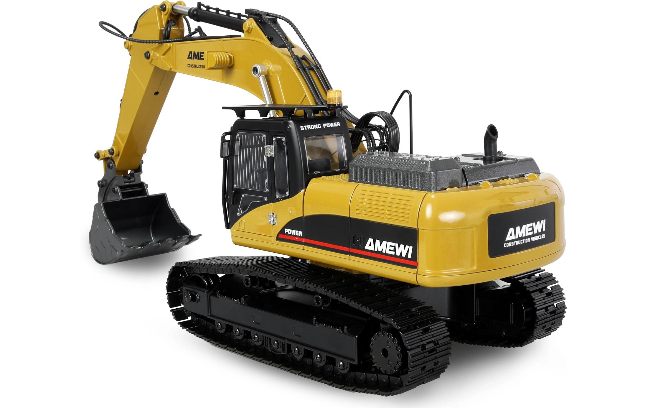 Amewi Kettenbagger G705E Vollmetall 1:14 Gelb Amewi Kettenbagger G705E Vollmetall 1:14 Gelb