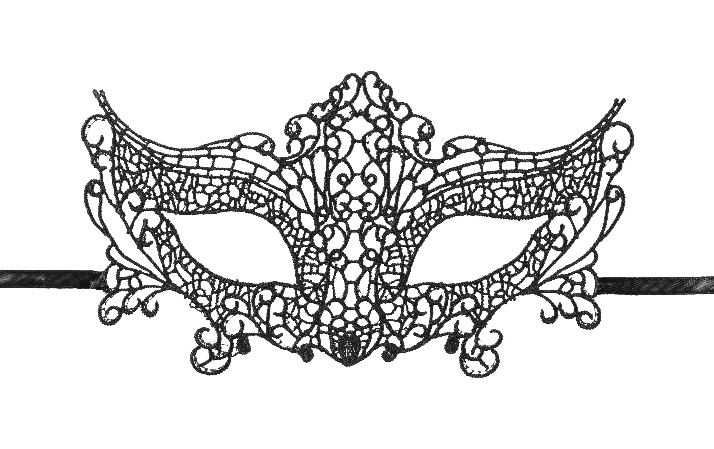 Partydeco Partyaccessoire Maske aus Spitze 11 x 20 cm, Muster3