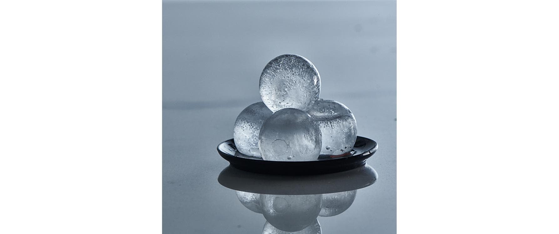 Lurch Eiswürfelform kleine Kugeln Schwarz / Transparent, Ø 3 cm