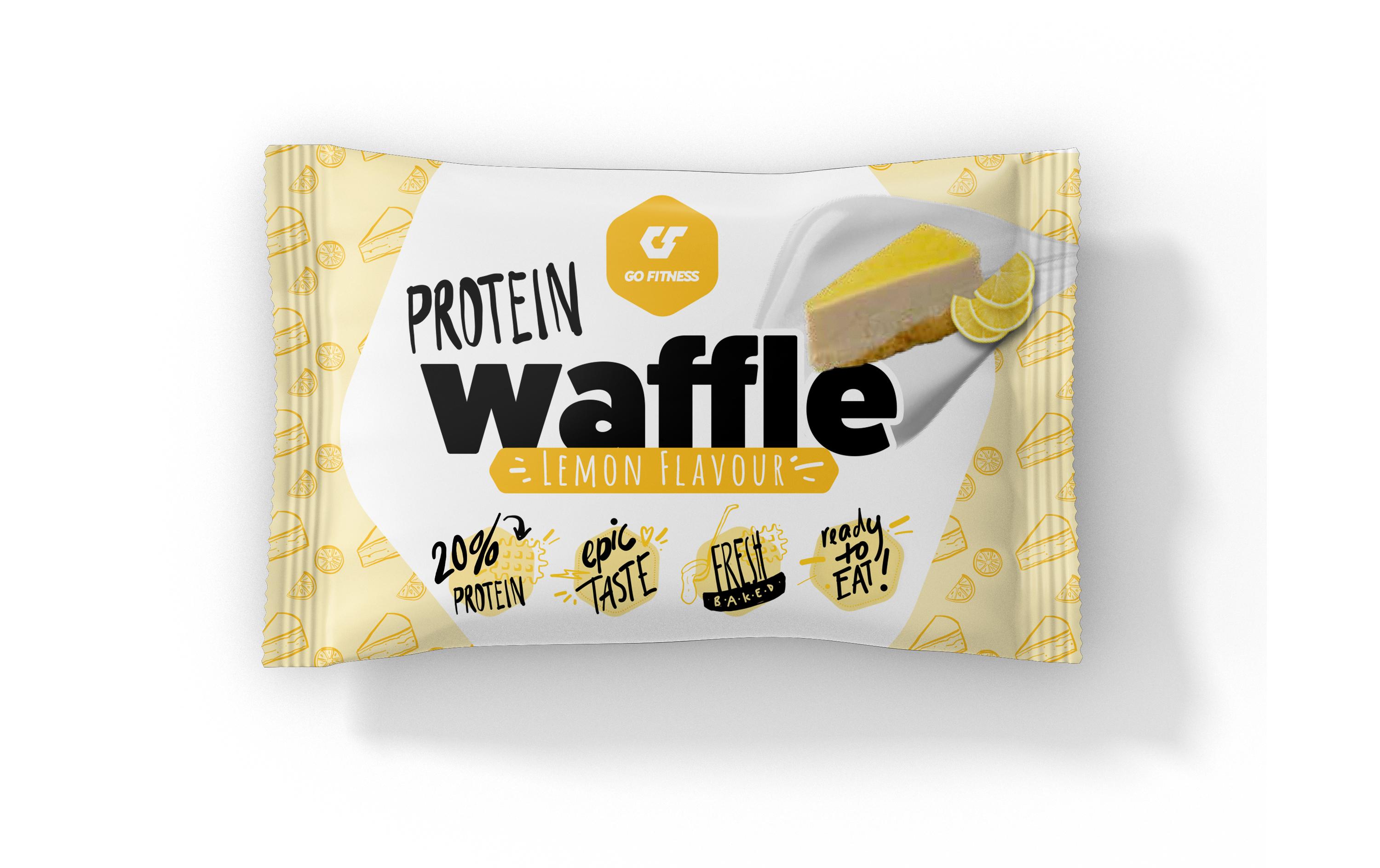 Go Fitness Nutrition Protein Waffle Box 1 x 50 g, Zitrone