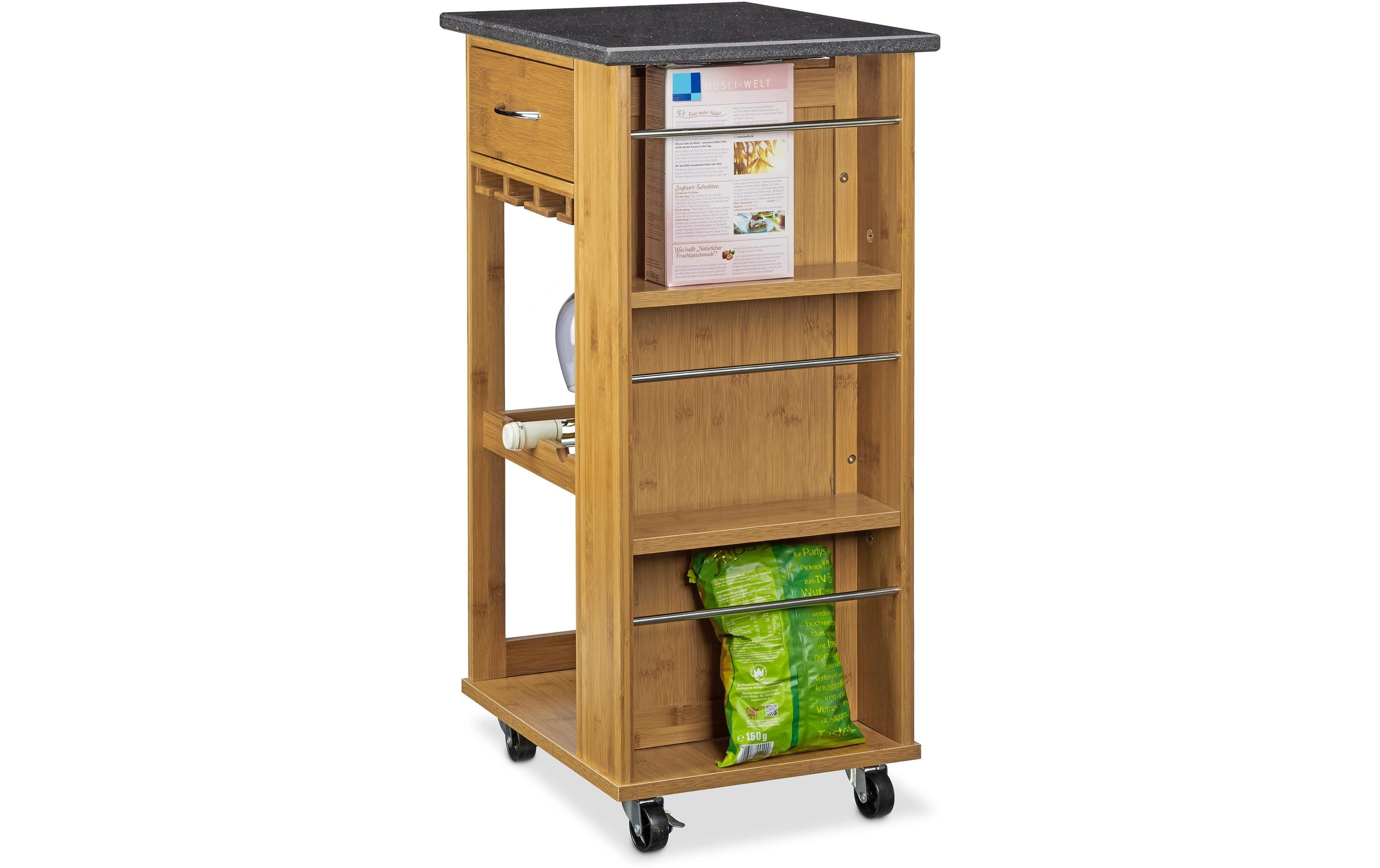 relaxdays Küchenwagen Alfred 81.5 x 47.5 x 37.5 cm relaxdays Küchenwagen Alfred 81.5 x 47.5 x 37.5 cm