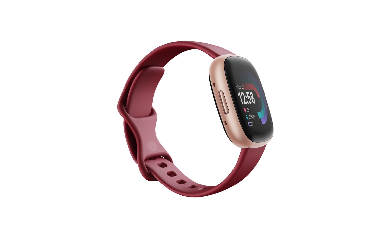 Fitbit GPS-Sportuhr Versa 4 Smartwatch Dunkelrot/Rosa Fitbit GPS-Sportuhr Versa 4 Smartwatch Dunkelrot/Rosa