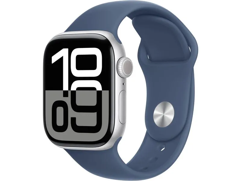 Apple Watch Series 10 42 mm LTE Alu Silver Sport Denim M/L