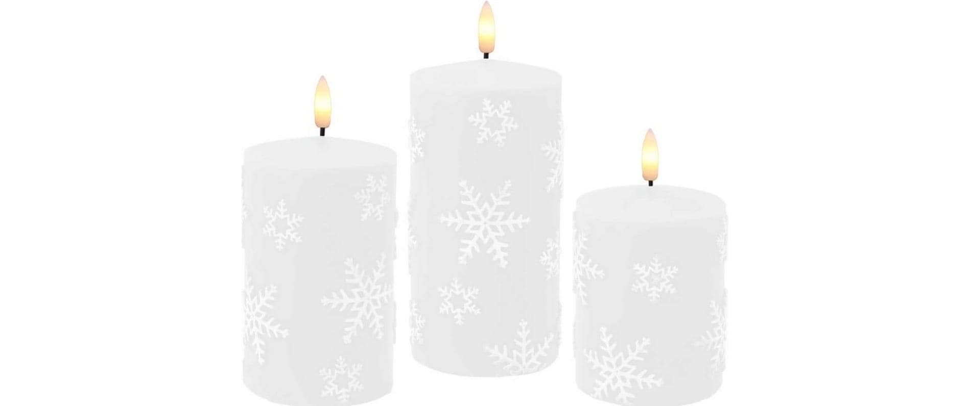 Dameco LED Kerze Schneeflocke, 7.5 cm x 12 cm