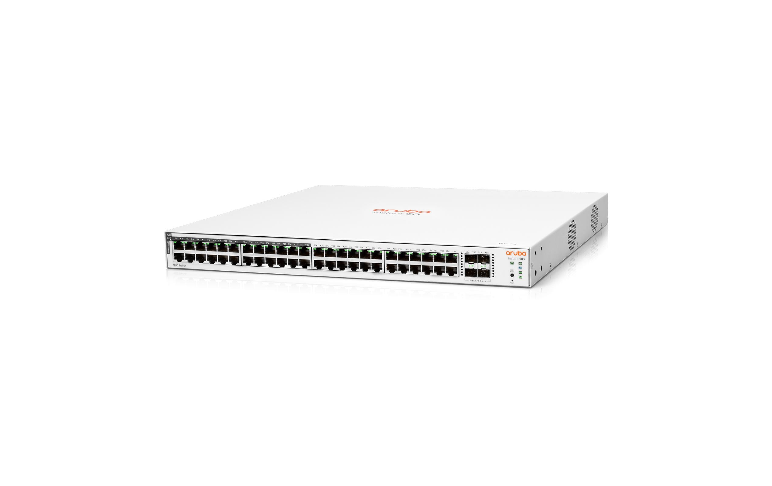 HPE Aruba Networking PoE+ Switch Aruba Instant On 1830-48G 52 Port