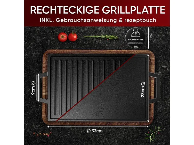 Gusskoenig Eingebrannte Grillplatte 33 cm Gusskoenig Eingebrannte Grillplatte 33 cm