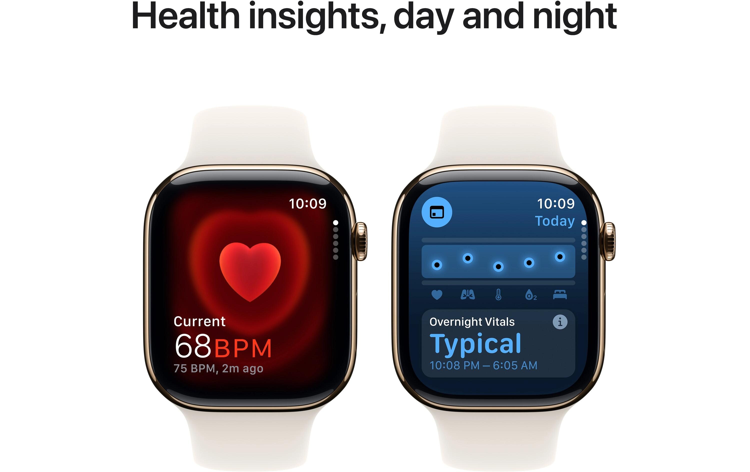 Apple Watch Series 10 46 mm LTE Titanium Gold Sport Polarlicht M/L