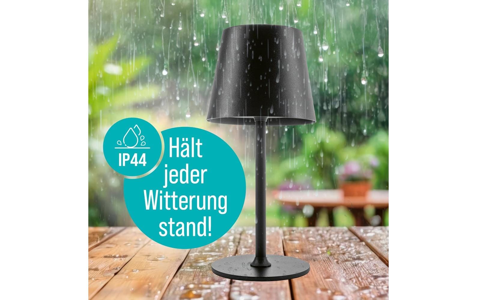 EASYmaxx Tischleuchte mit USB-Anschluss Schwarz