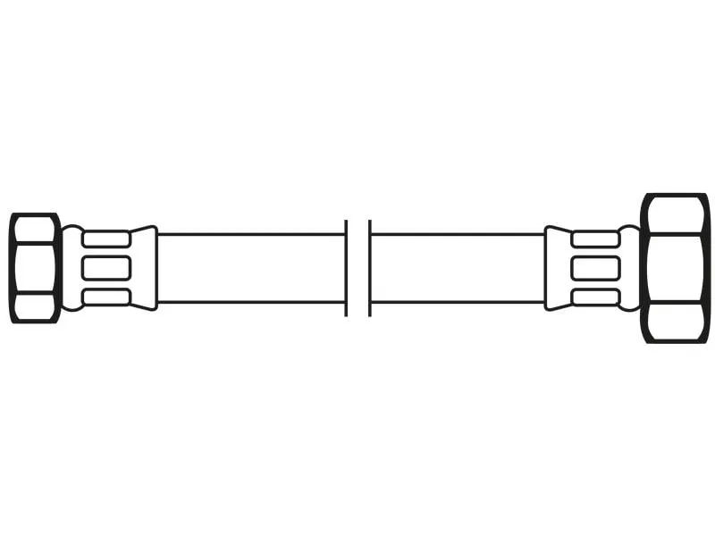Flexo Anschlussschlauch DN8 IG x IG 3/8 x 1/2 / 20 cm