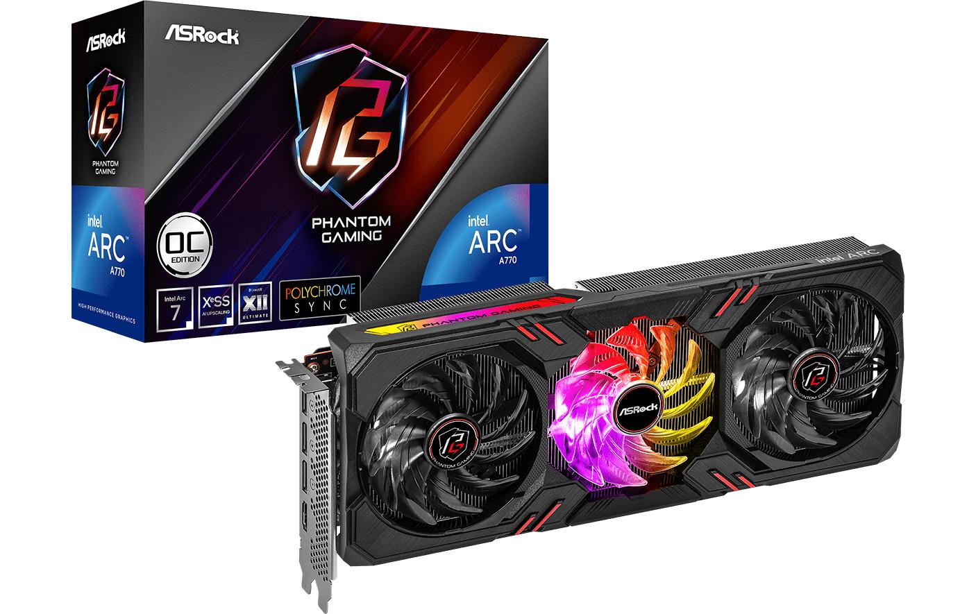ASRock Grafikkarte Intel Arc A770 Phantom Gaming 16 GB OC ASRock Grafikkarte Intel Arc A770 Phantom Gaming 16 GB OC