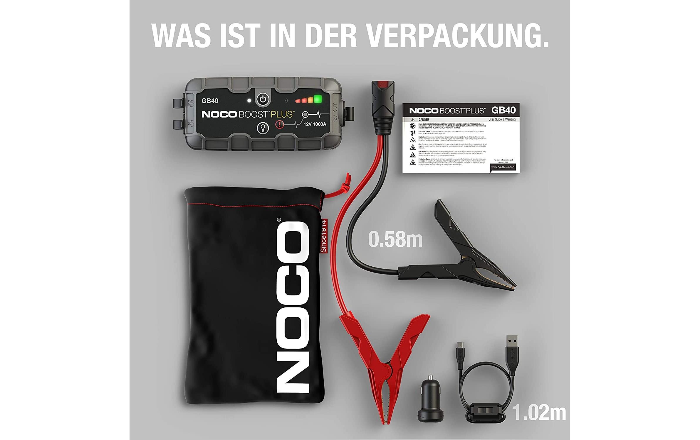 Noco Starterbatterie mit Ladefunktion GB40 12V 1000A