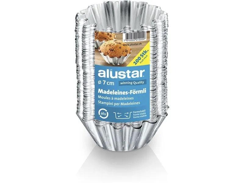 Alustar Madeleine-Backform 100 Stk. Ø 7 cm, h=3 cm