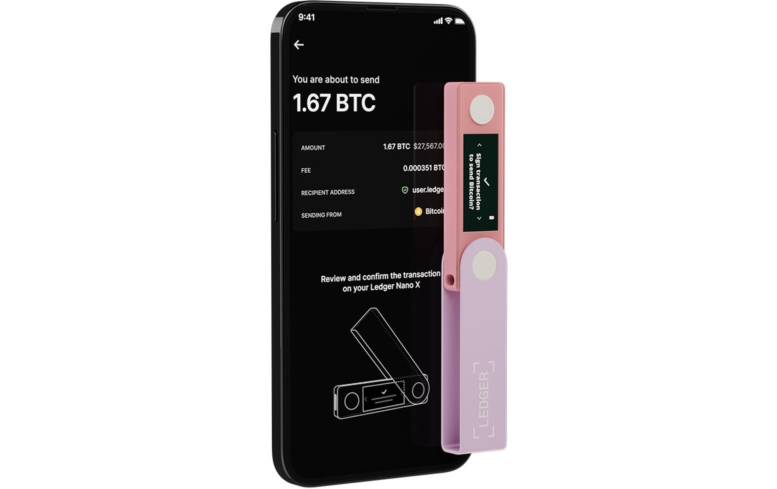 Ledger Nano X Pastel Pink
