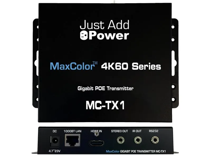 JUSTADDPOWER IP Transmitter VBS-MAX-TX-1 HDMI, PoE, 4K/60 JUSTADDPOWER IP Transmitter VBS-MAX-TX-1 HDMI, PoE, 4K/60
