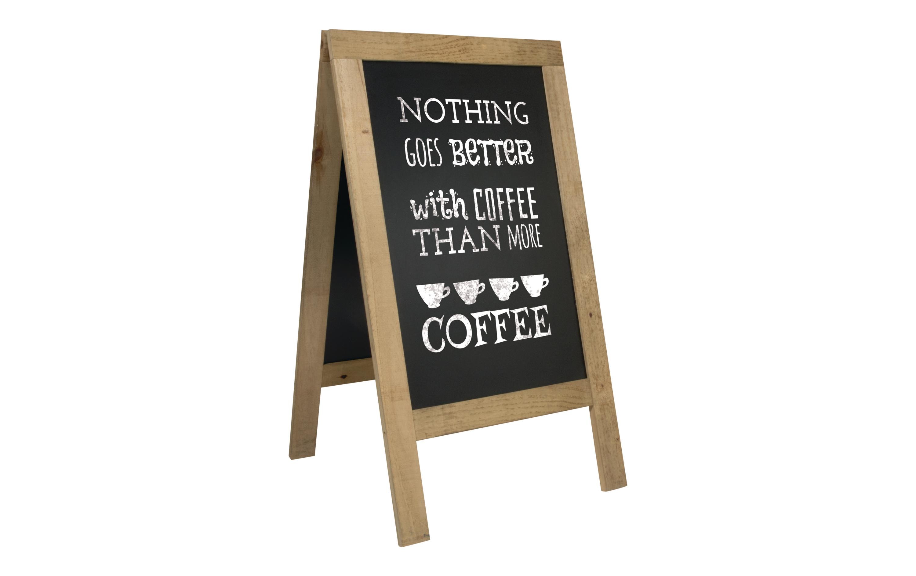 Securit Kreidetafel Ständer Natur Finish Hellbraun/Schwarz