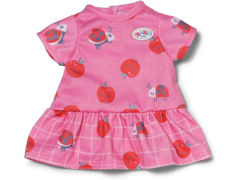 Baby Born Puppenkleidung Kleid mit Erdbeeren und Marienkäfern Pink Baby Born Puppenkleidung Kleid mit Erdbeeren und Marienkäfern Pink