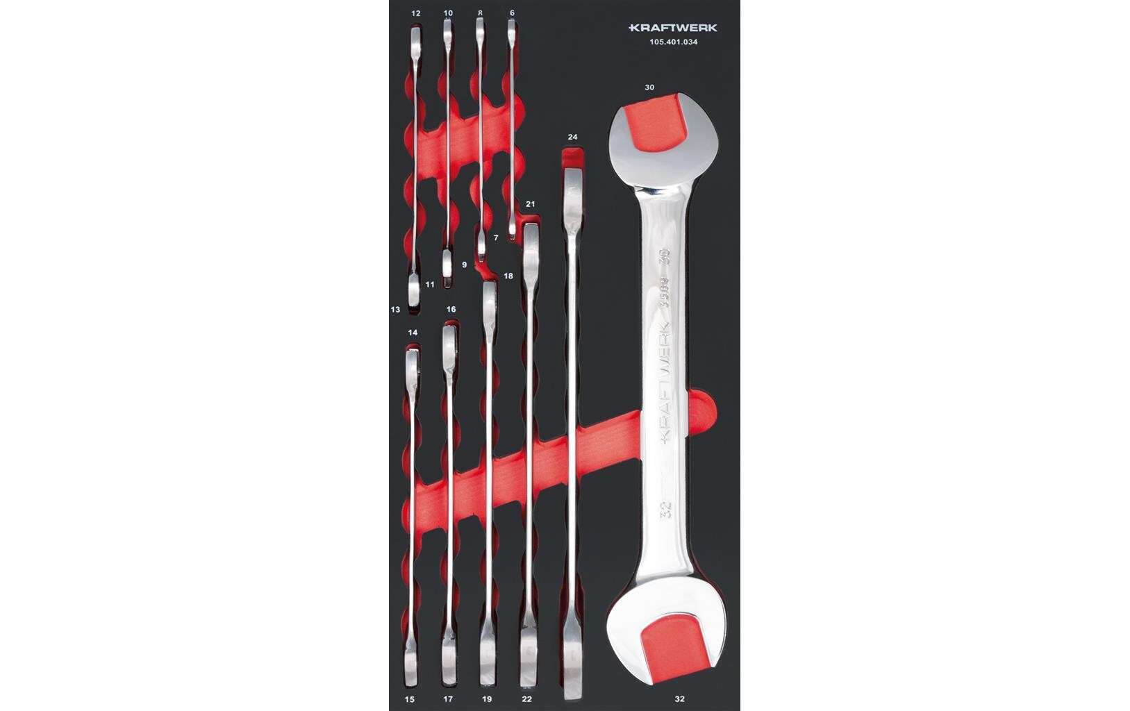 Kraftwerk Doppelringschlüssel-Set Pro Line EVA3 10-teilig Kraftwerk Doppelringschlüssel-Set Pro Line EVA3 10-teilig