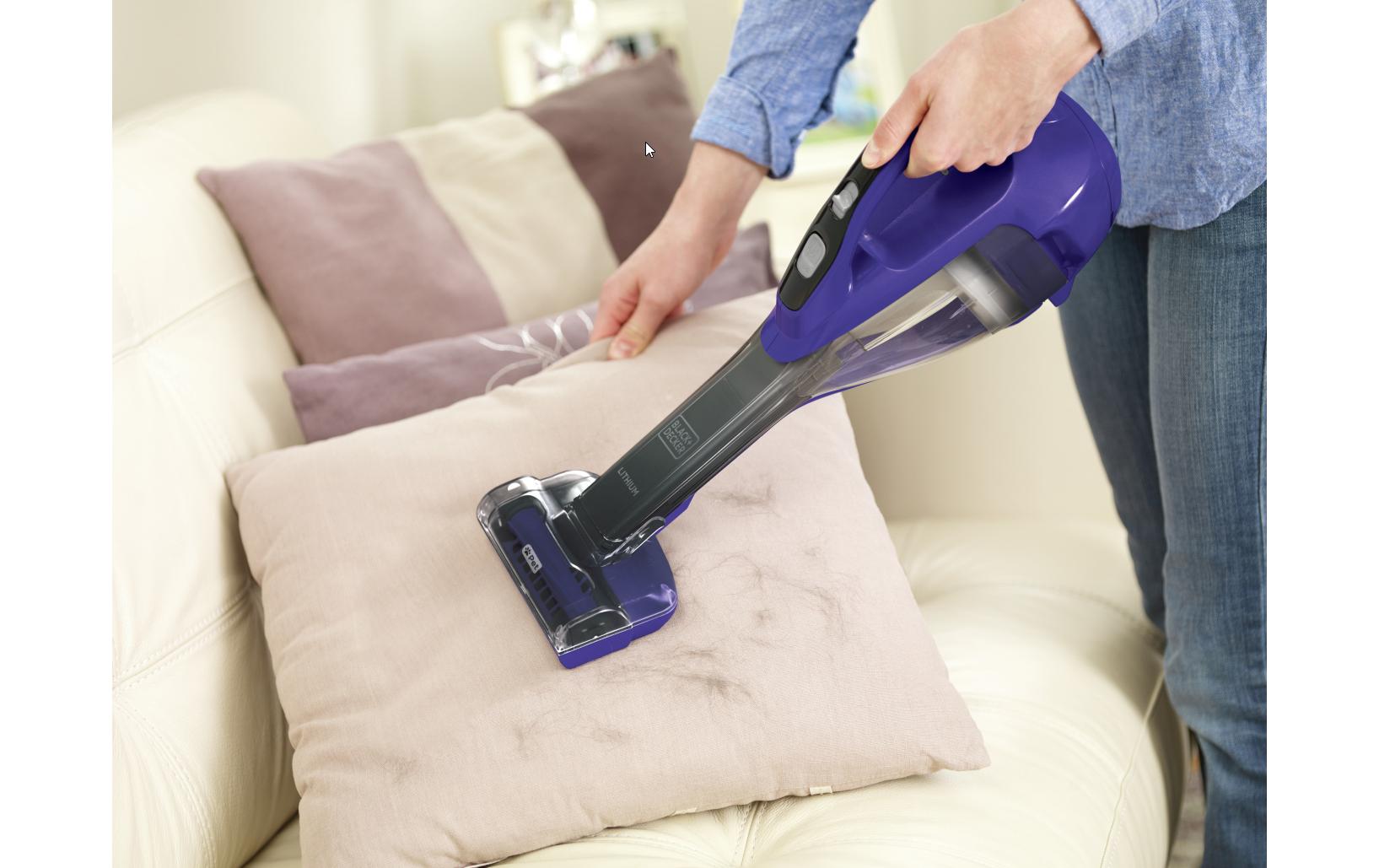 BLACK+DECKER Akku-Handsauger Dustbuster Pet Titanium/Violett