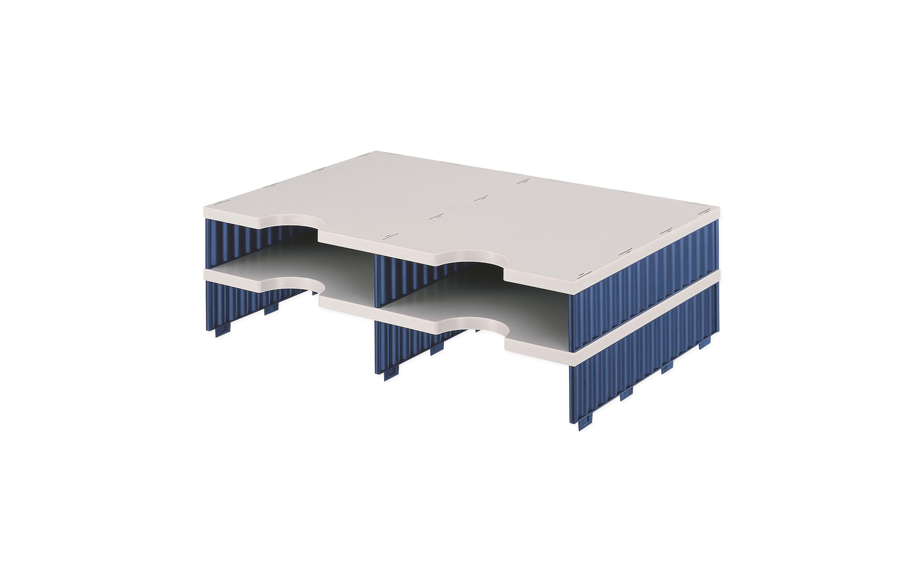 Styro Erweiterungsset Styrodoc Duo C4, Hellgrau/Blau, 4 Fächer Styro Erweiterungsset Styrodoc Duo C4, Hellgrau/Blau, 4 Fächer