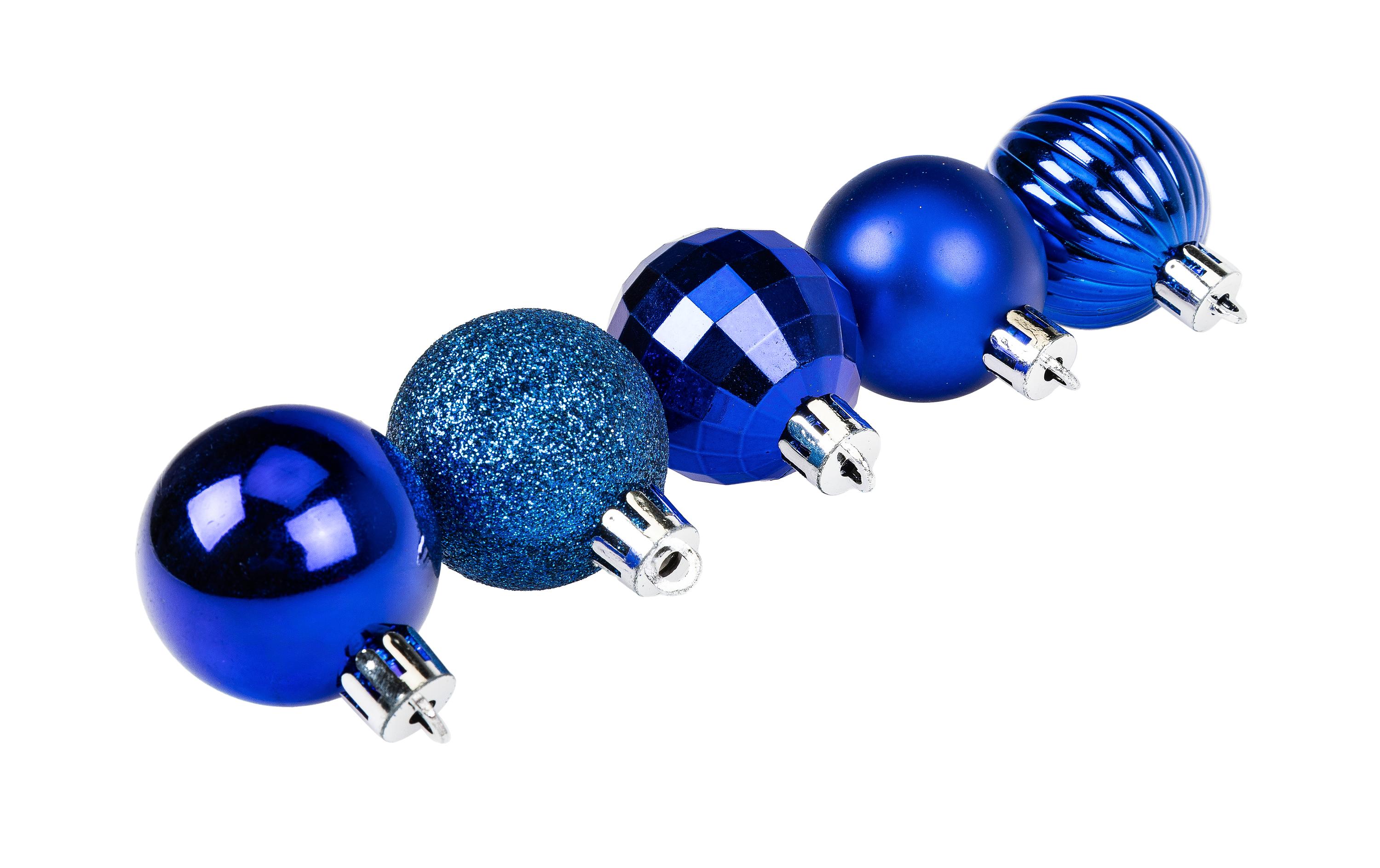 COCON Weihnachtskugel 34 Stück, Royalblau