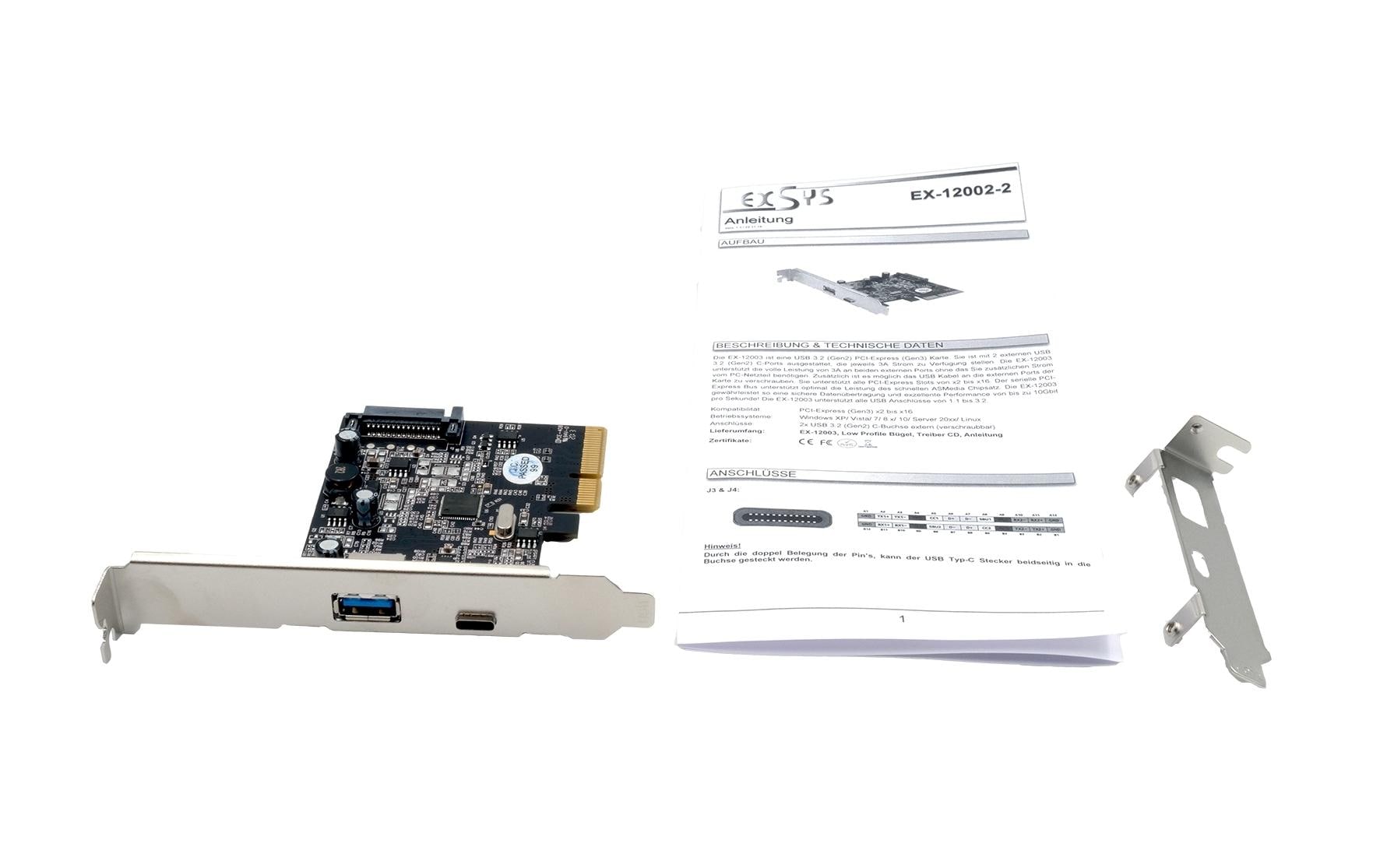 Exsys PCI-Express-Karte EX-12002-2