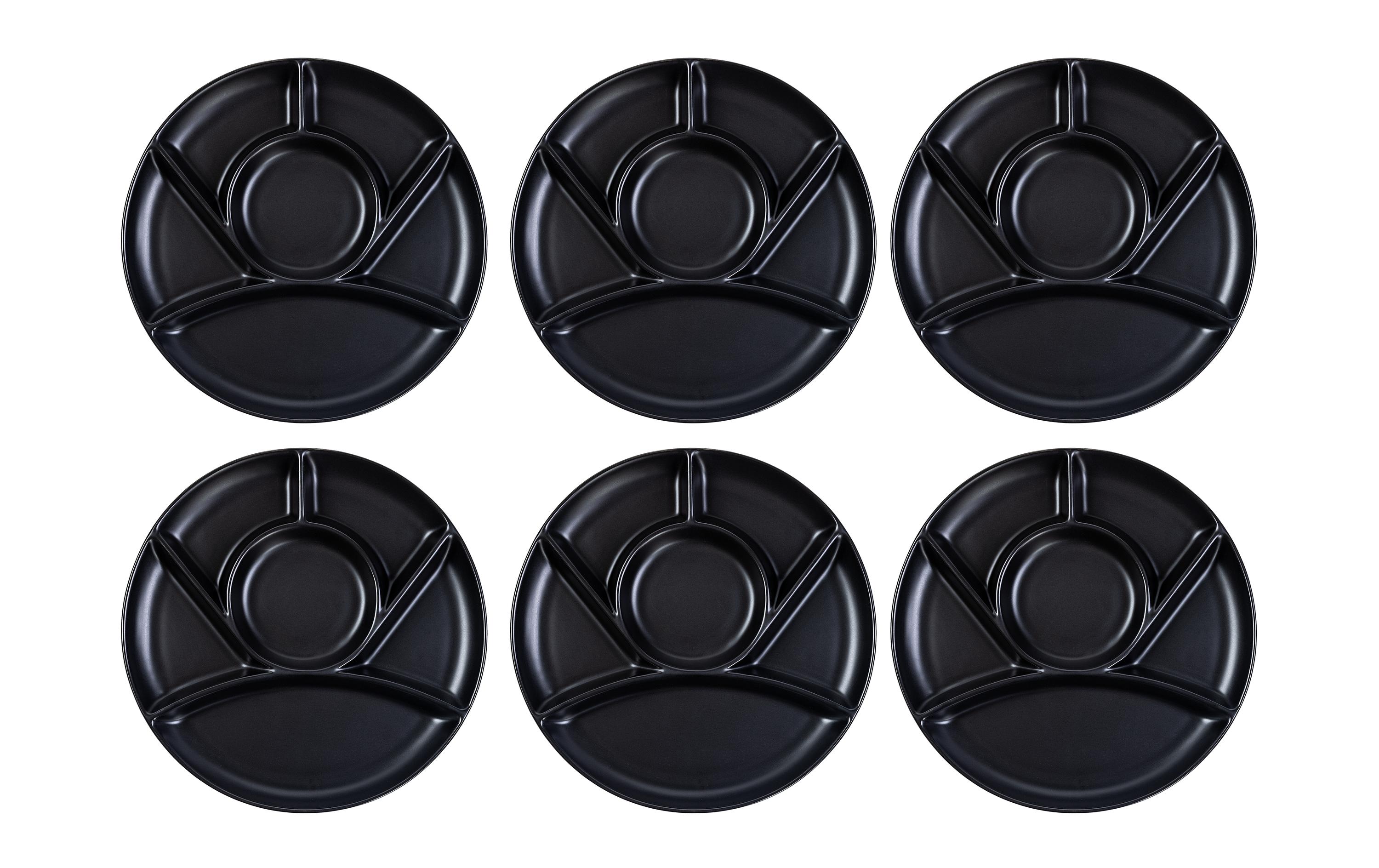 COCON Fondueteller 6 Stück Schwarz matt COCON Fondueteller 6 Stück Schwarz matt