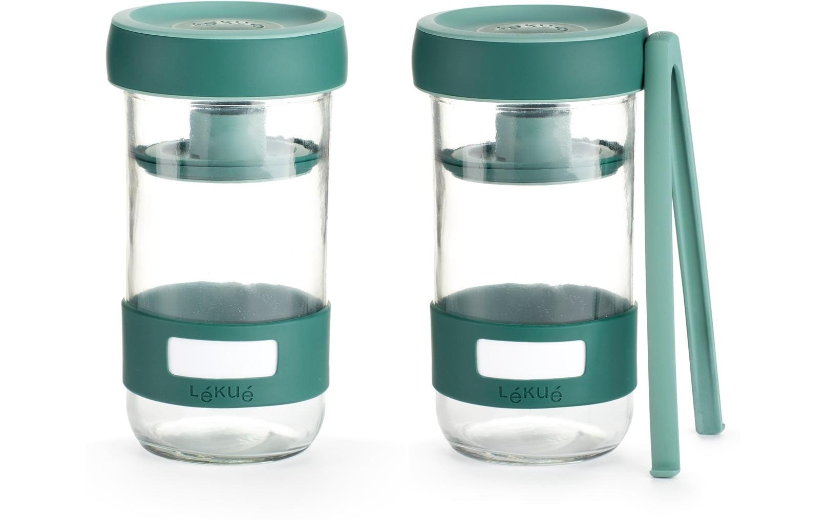 Lékué Fermentationsglas 700 ml, Glas, Blau, 2 Stück