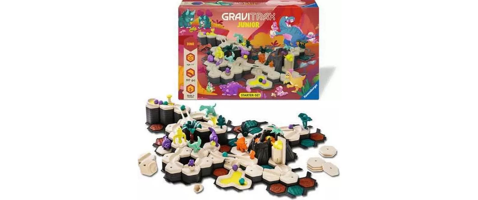 Ravensburger Kugelbahn GraviTrax Junior Starter-Set XXL Dino