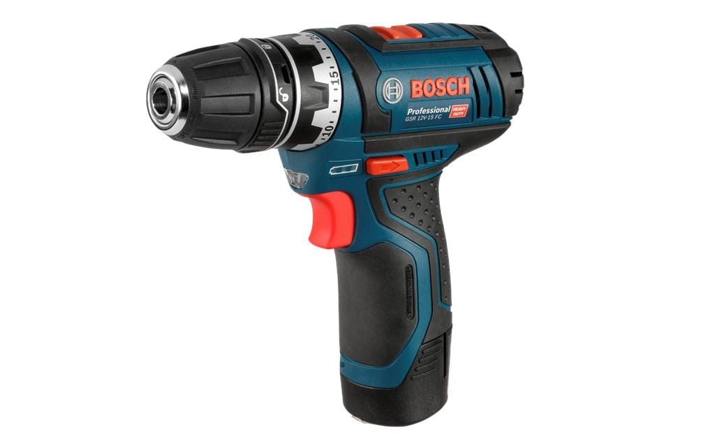 Bosch Professional Akku-Bohrschrauber GSR 12 V-15 FC Kit 2x 2.0 Ah + Aufsätze