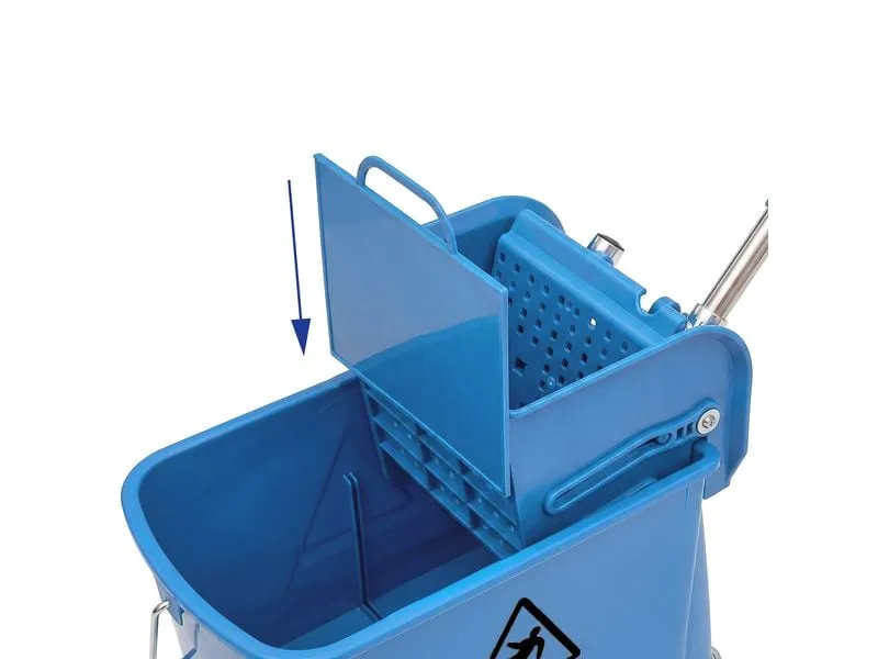 relaxdays Reinigungswagen 22 l, Blau/Silber relaxdays Reinigungswagen 22 l, Blau/Silber