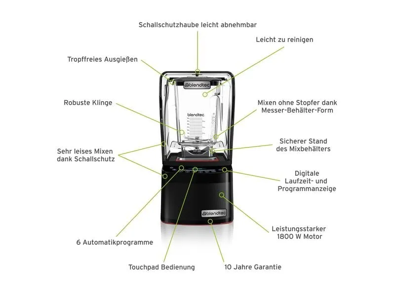 Blendtec Standmixer Professional 800 Schwarz