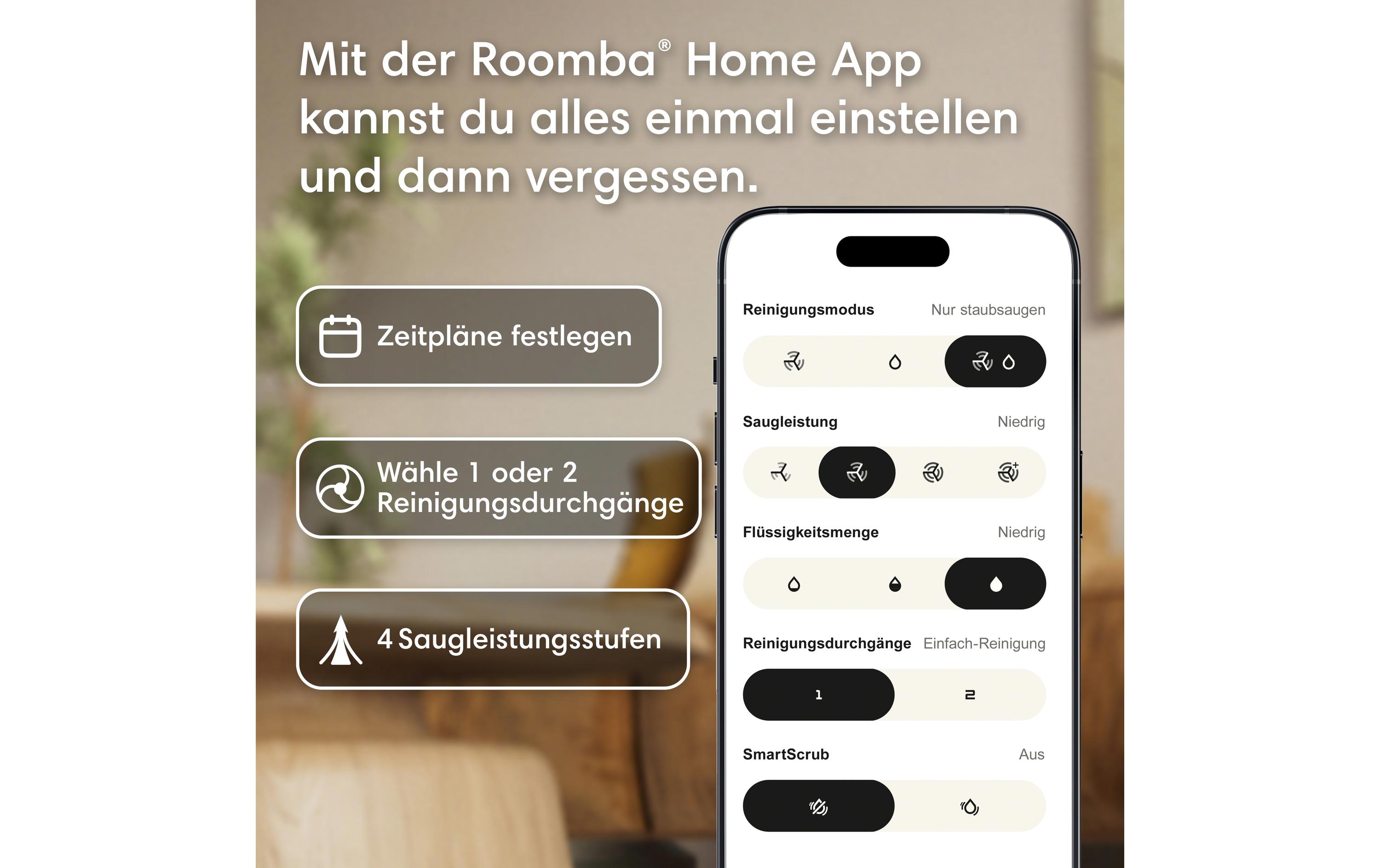 iRobot Roomba 115 Combo LiDAR-Navigation, Schwarz