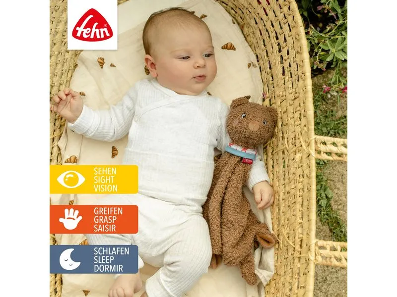 fehn Schmusetuch Bär, Braun, 33 cm fehn Schmusetuch Bär, Braun, 33 cm