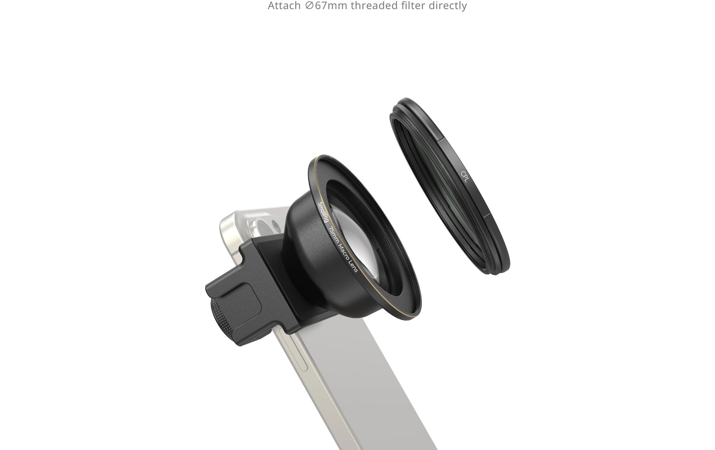 Smallrig 75mm Makro-Objektiv für Mobiltelefon (T-Mount)