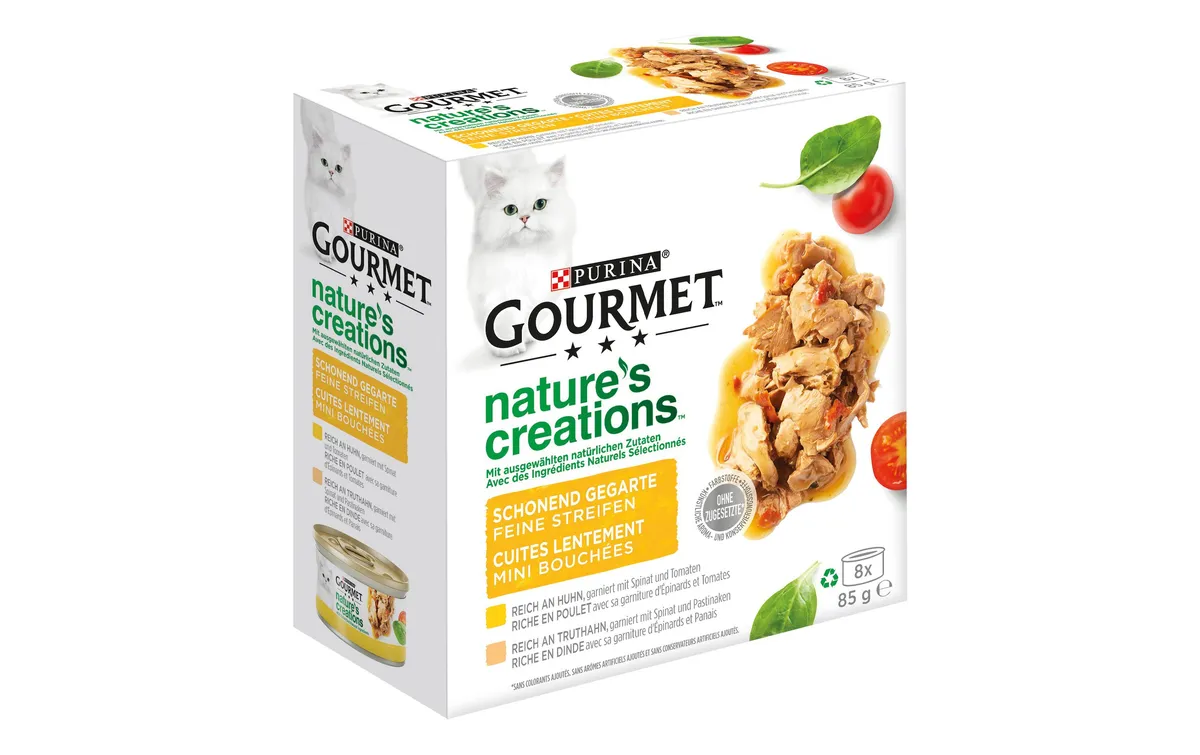 Purina Nassfutter Nature's Creation Huhn & Truthahn, 8 x 85 g