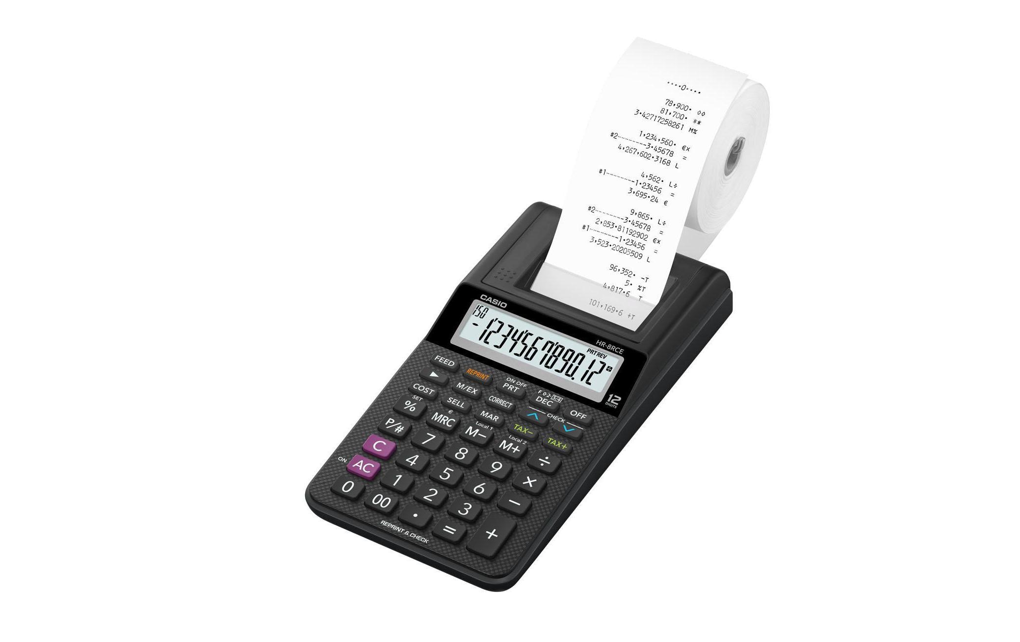 Casio Bürorechner CS-HR-8RCE-BK-S Casio Bürorechner CS-HR-8RCE-BK-S