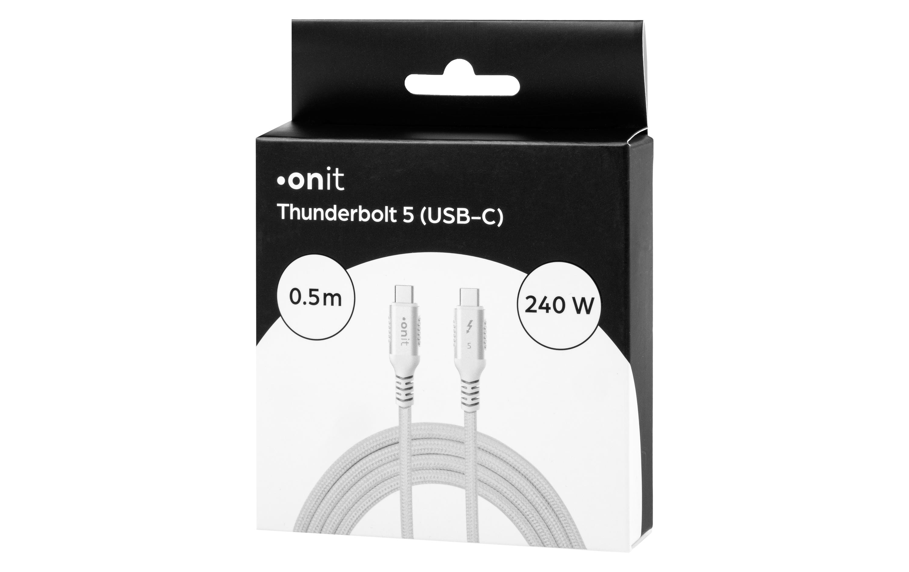 onit Thunderbolt-5-Kabel USB C - USB C 0.5 m, Weiss