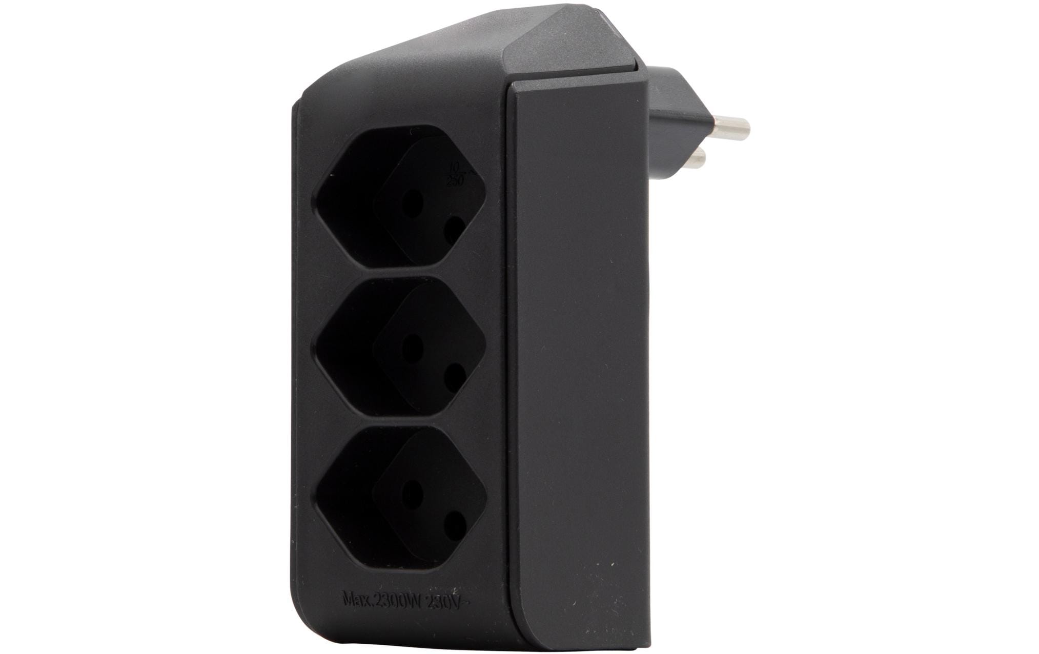 Brennenstuhl Abzweigstecker 3 x T13, 300° drehbar, Schwarz Brennenstuhl Abzweigstecker 3 x T13, 300° drehbar, Schwarz