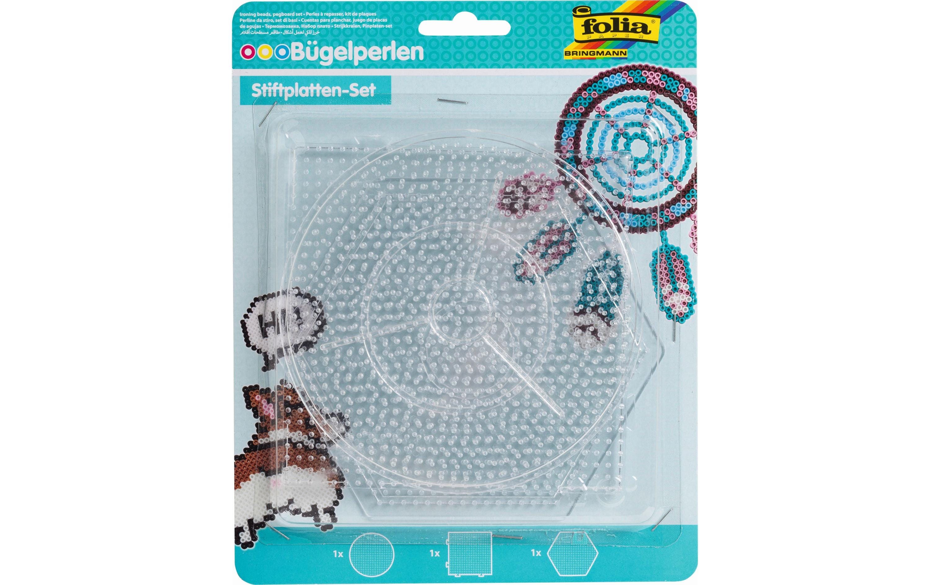 Folia Bügelperlen Platten Stiftplatten-Set Weiss Folia Bügelperlen Platten Stiftplatten-Set Weiss