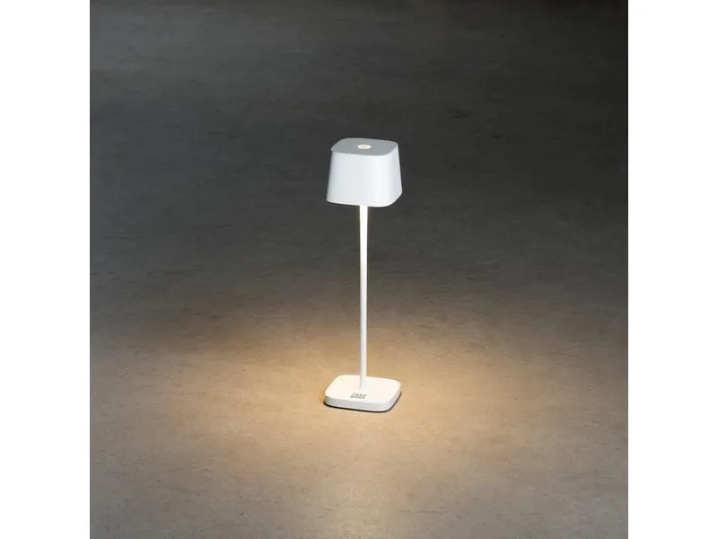 Konstsmide Akku-Tischleuchte Capri Mini USB, 2200-3000K, 2.2 W, Weiss Konstsmide Akku-Tischleuchte Capri Mini USB, 2200-3000K, 2.2 W, Weiss