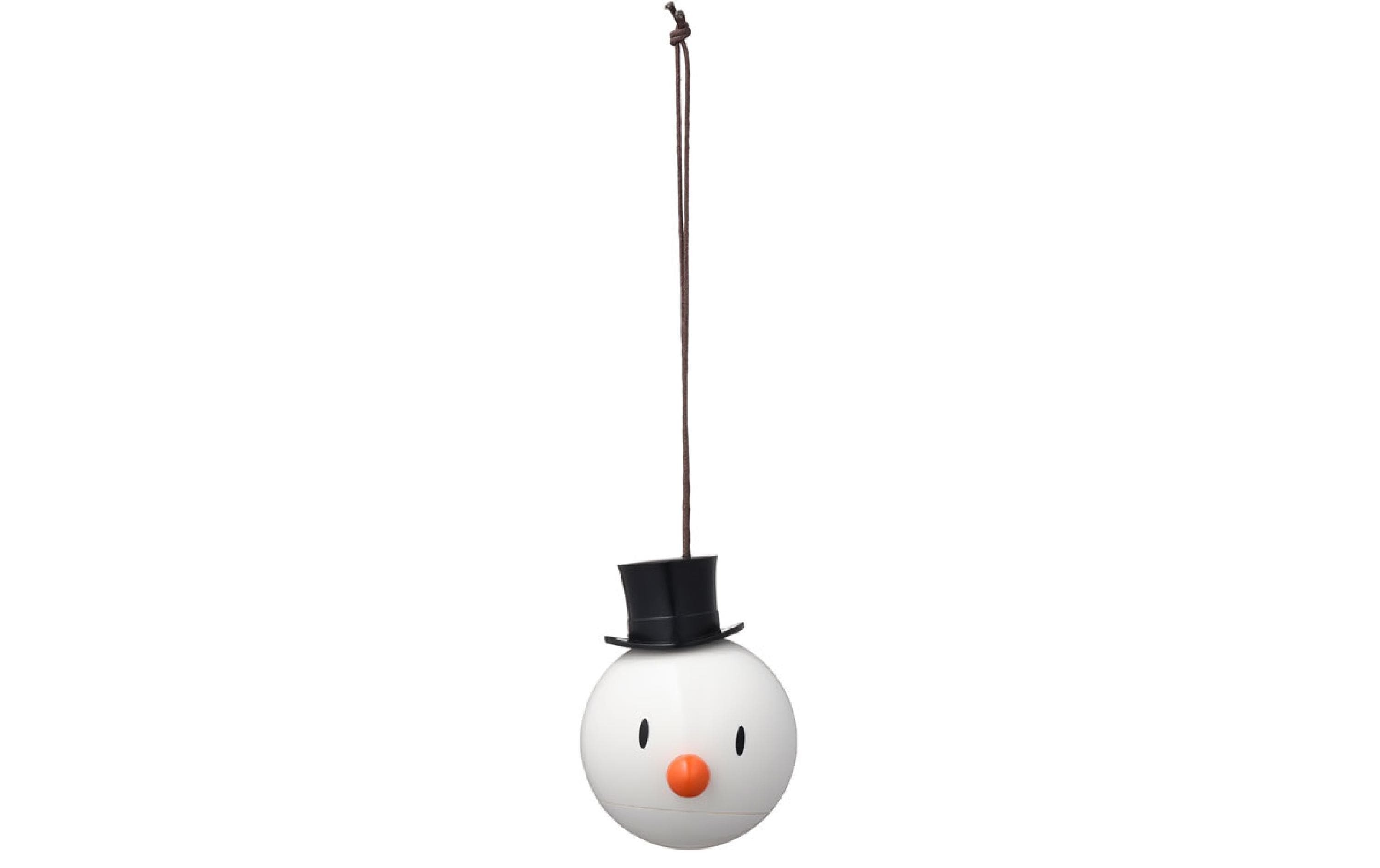 Hoptimist Weihnachtskugel Schneemann 2 Stück, Weiss