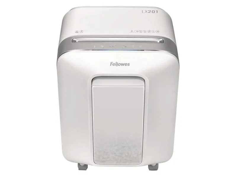 Fellowes Aktenvernichter LX201 P-5, 12 Seiten, Weiss