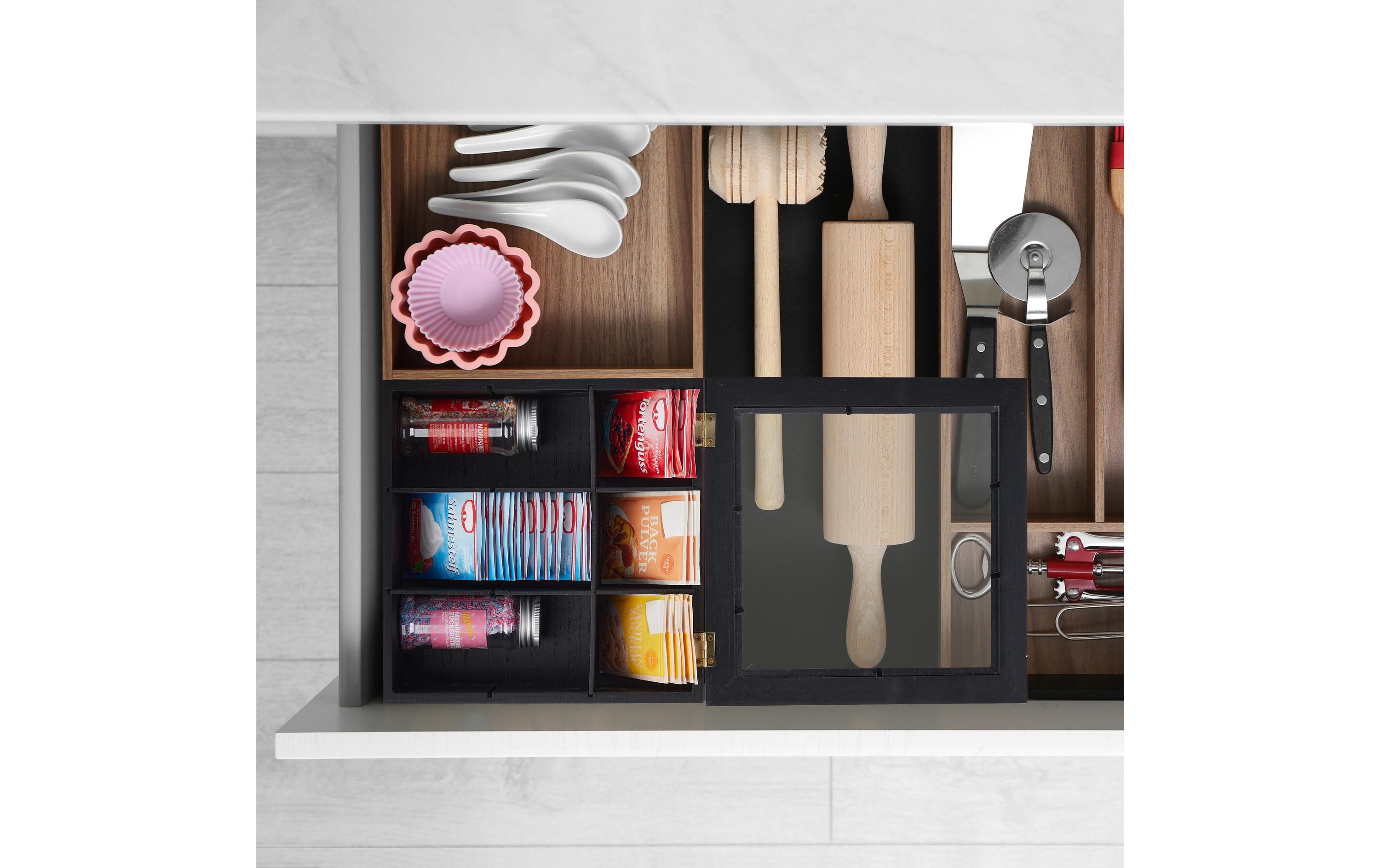 relaxdays Teebeutel-Box 9 Fächer, Schwarz