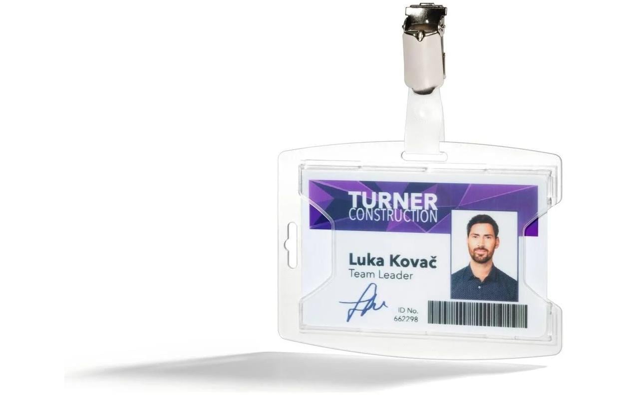 DURABLE Ausweishalter reXycle 1 Karte mit Clip, 25 Stück