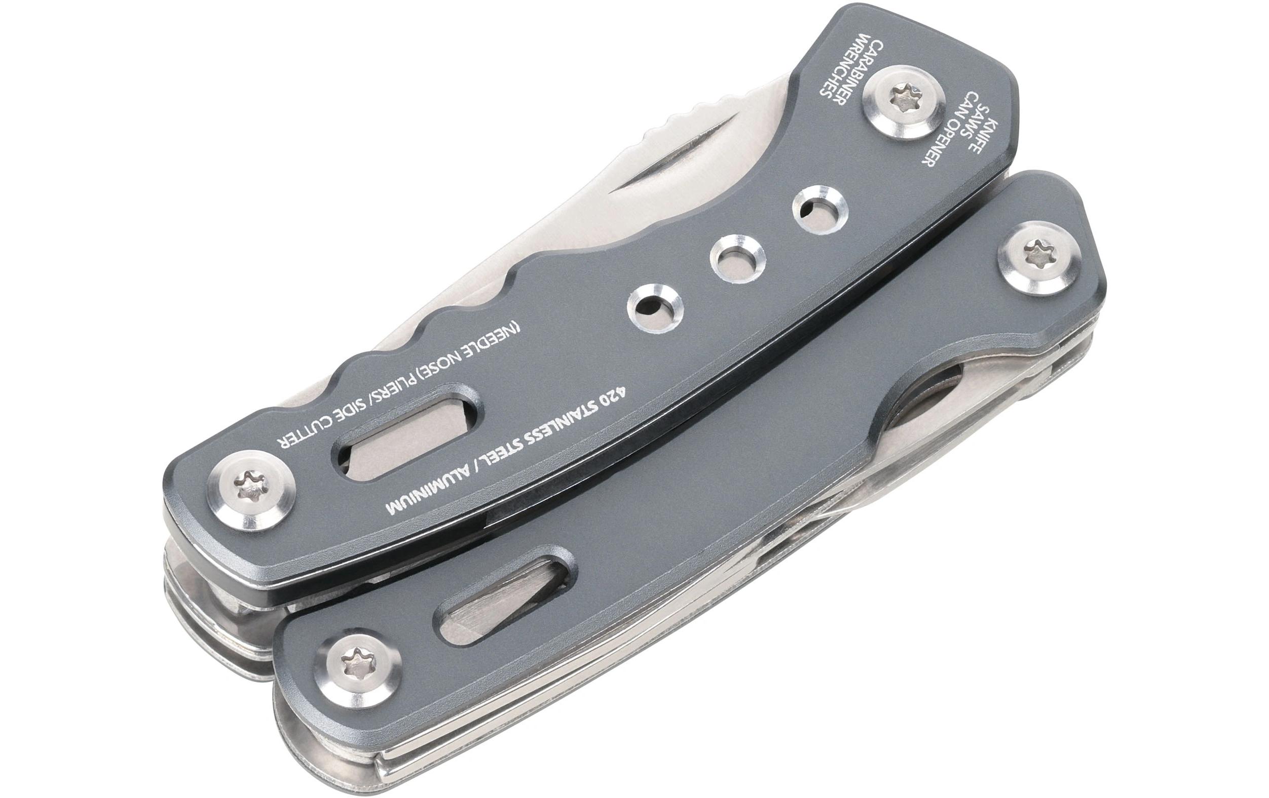 Troika Taschenmesser Rucksack Tool mit 15 Funktionen, Grau