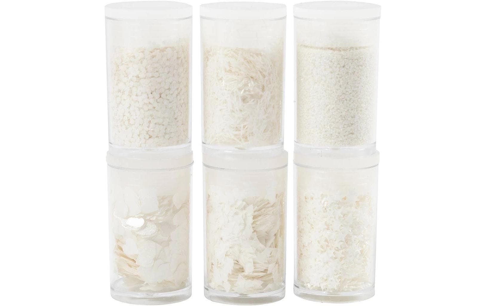 Creativ Company Glitzerset Weiss, 6 x 5 g