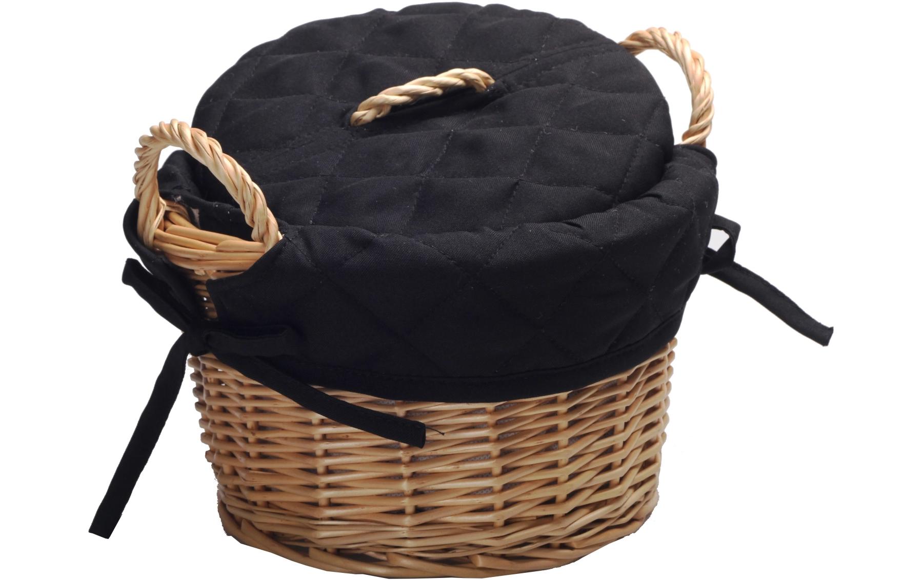 Nouvel Kartoffelkorb Elegance, Schwarz, 23 x 23 x 14 cm