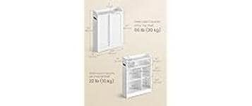 VASAGLE Kommode französichen Stil 60 x 80 cm, Weiss